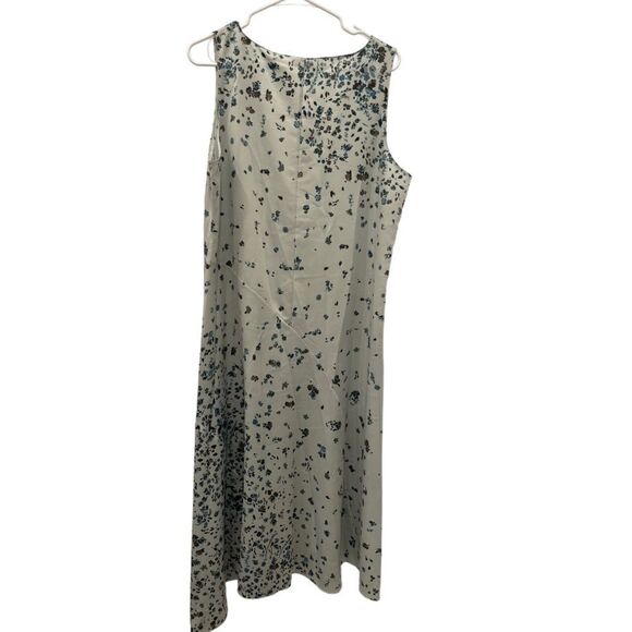 Vince Floral-print Hammered-satin Midi Dress In Sage Green.Size XL - Picture 8 of 16